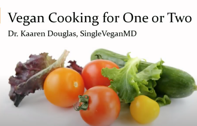 book cover, Vegan Cooking for one or two